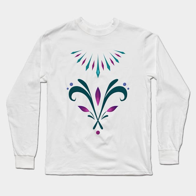 Elsa Embroidery Long Sleeve T-Shirt by CherryGarcia